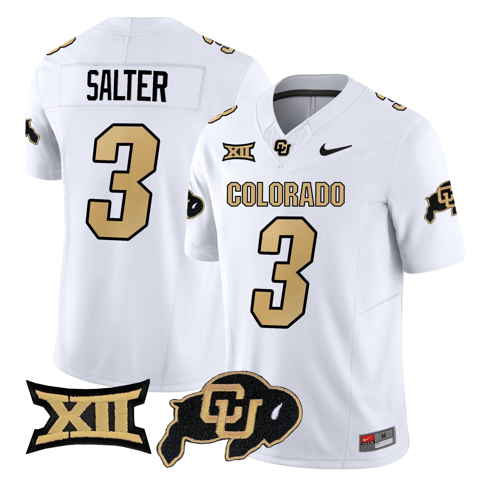 Kaidon Salter Jersey #3 Colorado Buffaloes 2025 Vapor Limited Stitched