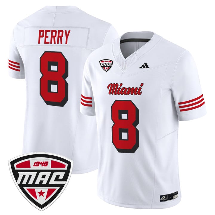 Kam Perry Jersey #8 Miami OH RedHawks 2025 Vapor Limited Stitched