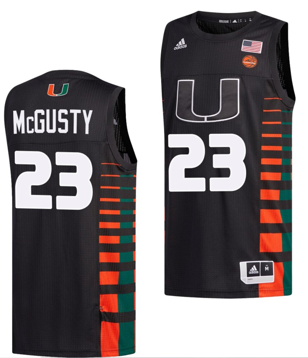 Kameron McGusty Jersey Miami Hurricanes College Basketball Black #23