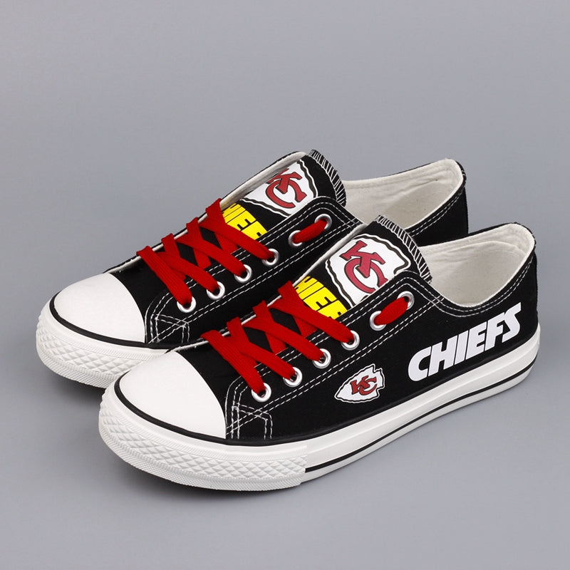 Kansas City Chiefs Low Top Canvas Sport Sneakers Shoes For Men Women Fans