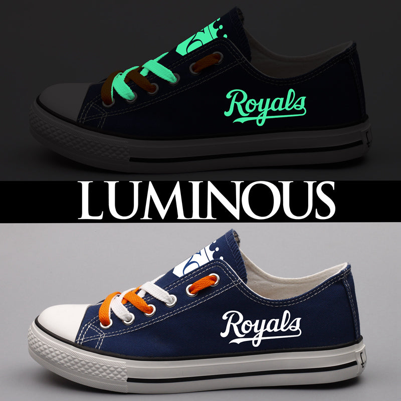 Kansas City Royals Limited Print Low Top Canvas Shoes Sport Sneakers For Men Women Fans