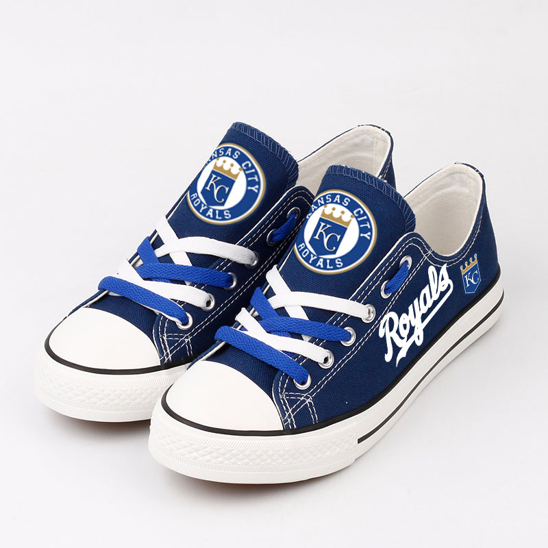Kansas City Royals Limited Print Low Top Canvas Shoes Sport Sneakers For Men Women Fans