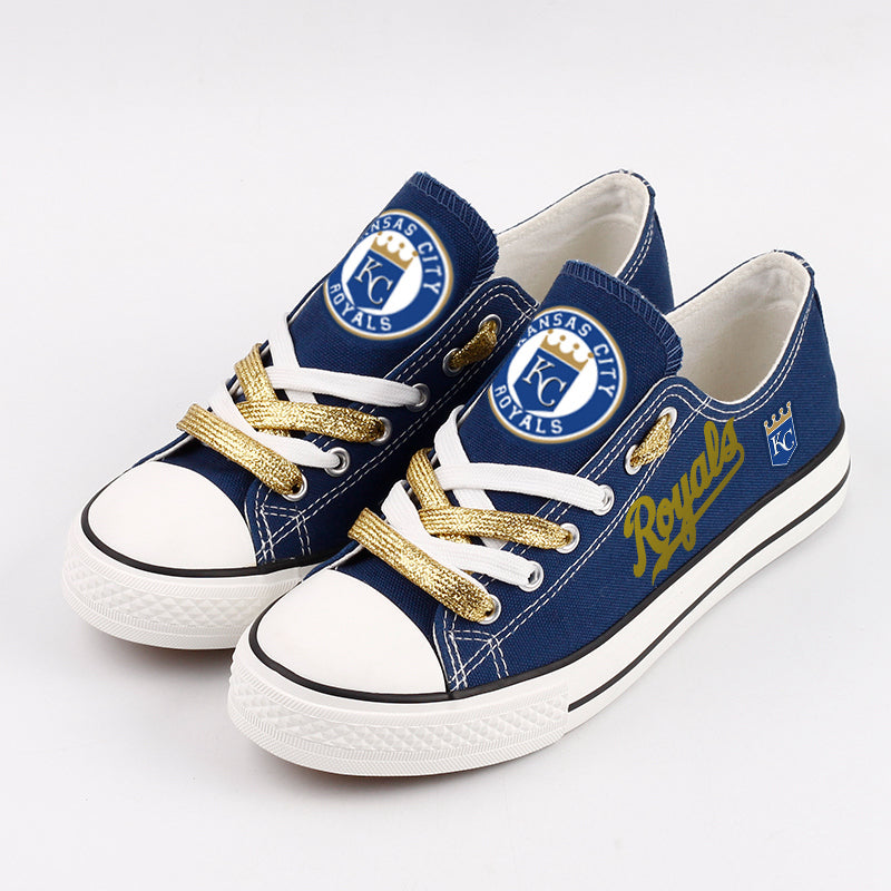 Kansas City Royals Limited Print Low Top Canvas Shoes Sport Sneakers For Men Women Fans