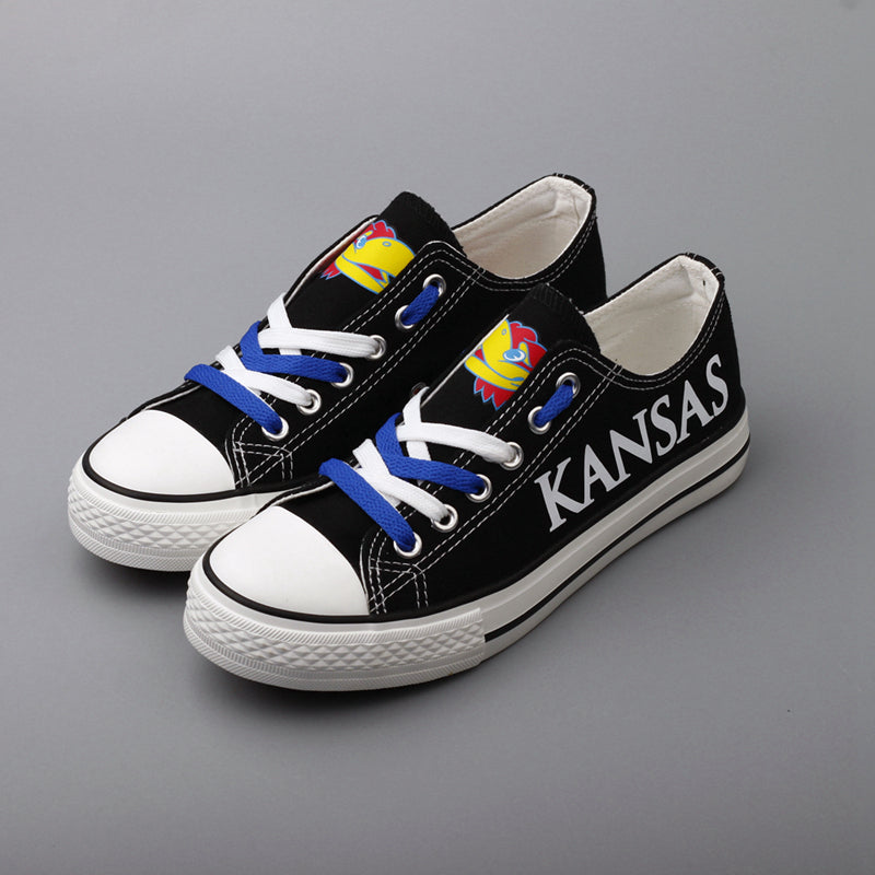 Kansas Jayhawks-secondary Sport Sneakers Shoes For Men Women Fans