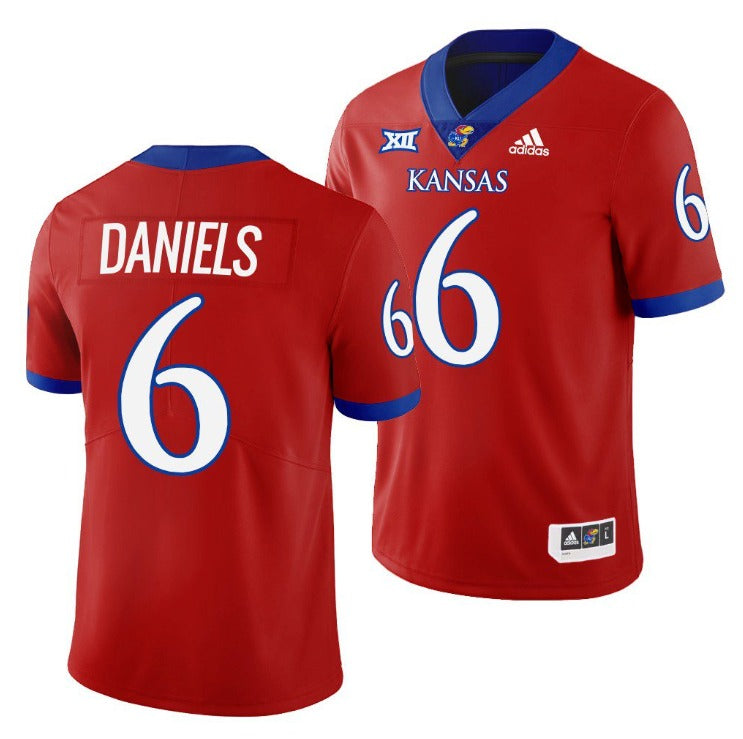 Kansas Jayhawks Jalon Daniels Jersey #6 College Football Stitched