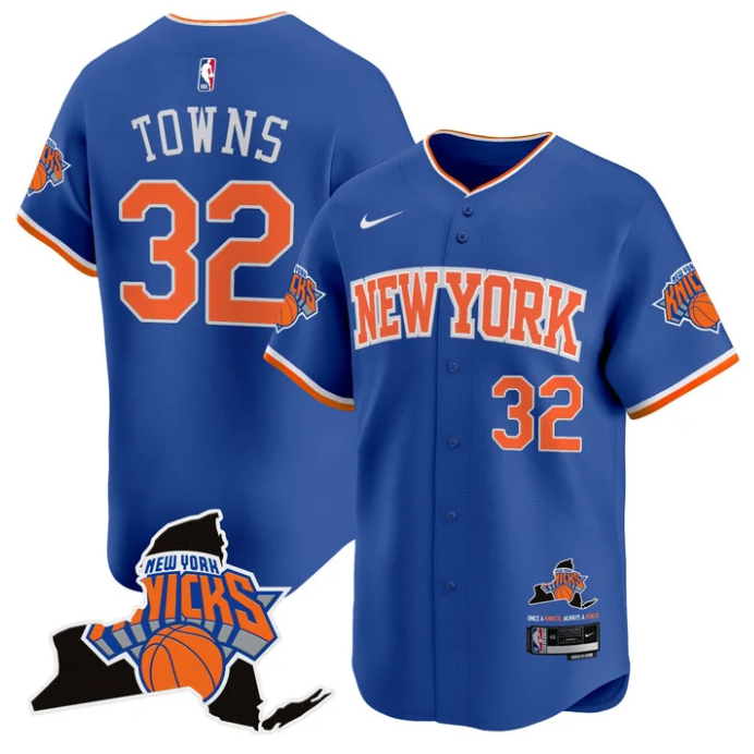Karl-Anthony Towns Jersey #32 New York Knicks Vapor Baseball Stitched