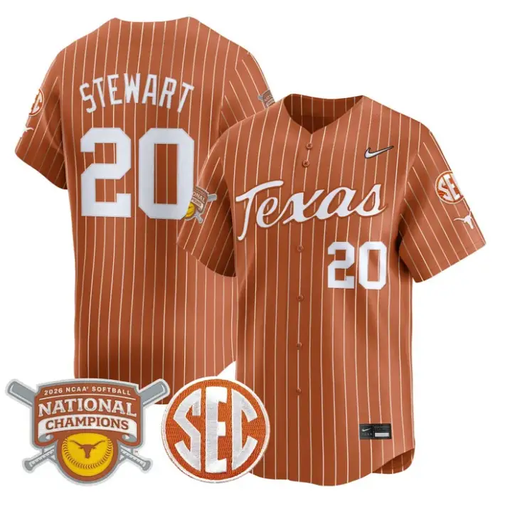 Katie Stewart Jersey #20 Texas Longhorns 2026 Champions Stitched
