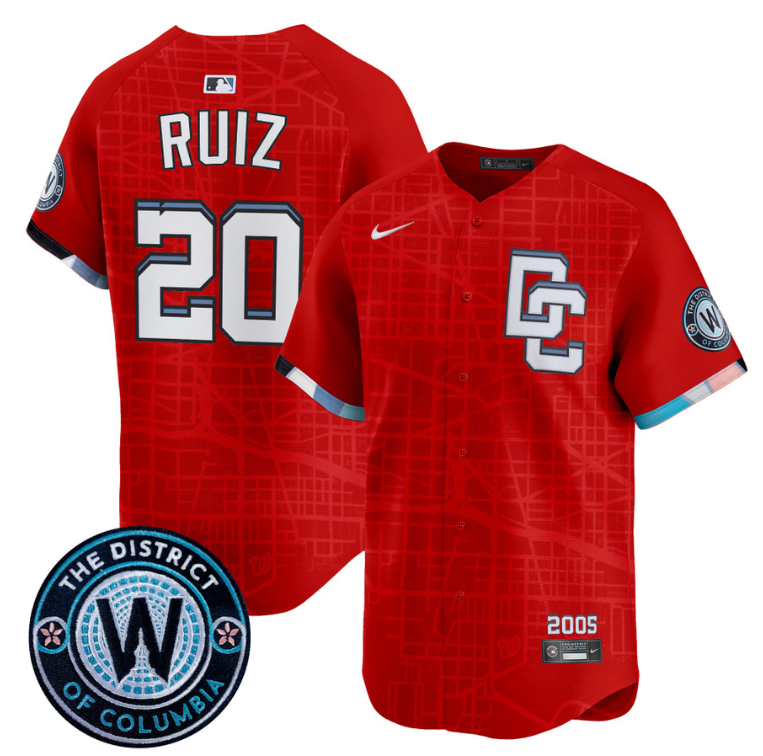 Keibert Ruiz Jersey #20 Washington Nationals 2025 City Connect Premier Limited Stitched