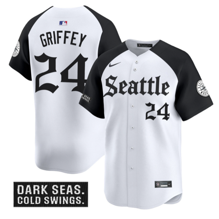 Ken Griffey Jr Jersey #24 Seattle Mariners Deep Sea Gothic Edition Limited Stitched