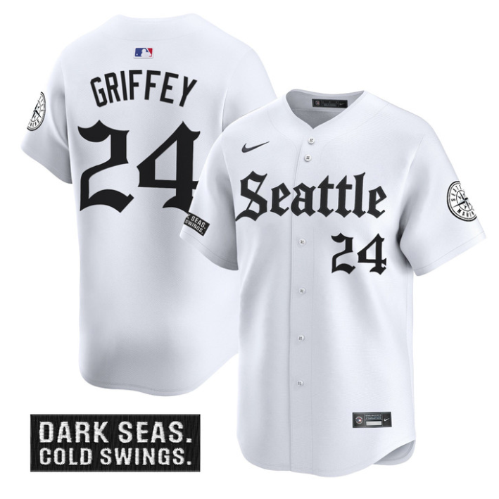 Ken Griffey Jr Jersey #24 Seattle Mariners Deep Sea Gothic Edition Limited Stitched