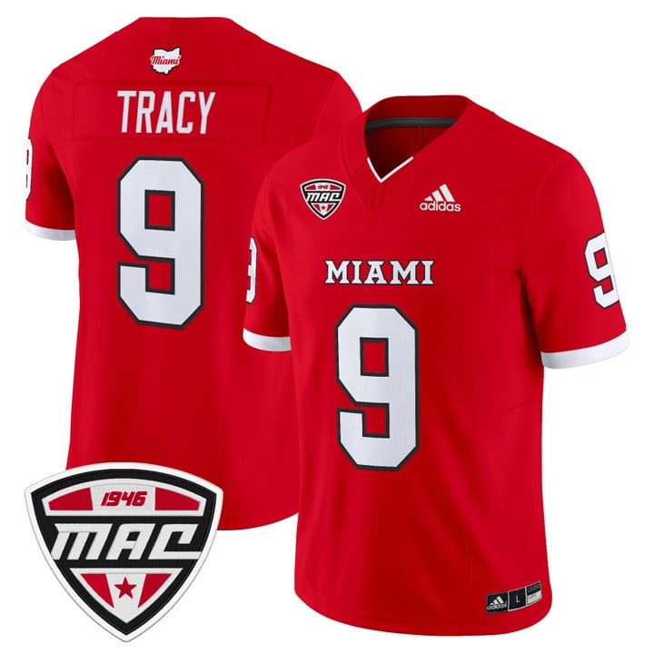 Kenny Tracy Jersey #9 Miami OH RedHawks 2025 Vapor Limited Stitched