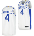 Kentucky Wildcats Tre Mitchell Jersey #4 Limited Retro Basketball White 2023-24