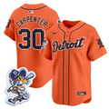 Kerry Carpenter Jersey #30 Detroit Tigers Paws Patch Vapor Premier Limited Stitched
