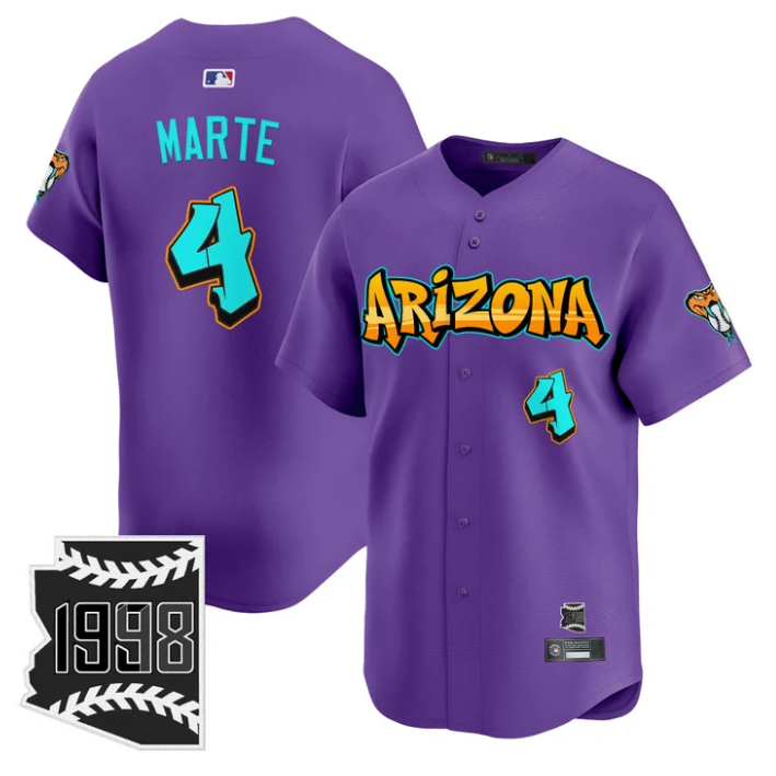 Ketel Marte Jersey #4 Arizona Diamondbacks Graffiti Desert Ink Edition