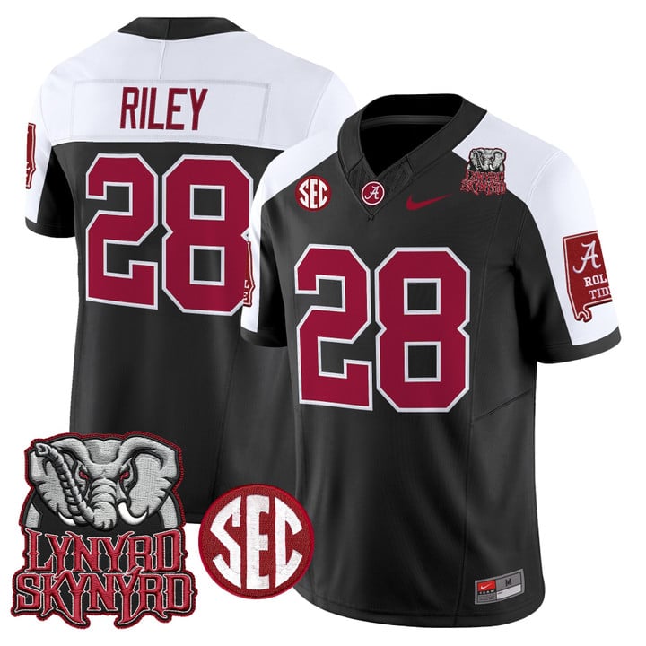 Kevin Riley Jersey #18 Alabama Crimson Tide Lynyrd Skynyrd Patch Stitched