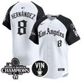 Kike Hernandez Jersey #8 Dodgers 2025 LA Gothic Style Vapor Premier Limited Stitched