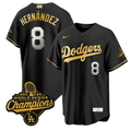 Kike Hernandez Jersey #8 Dodgers Gold Collection Premier Stitched