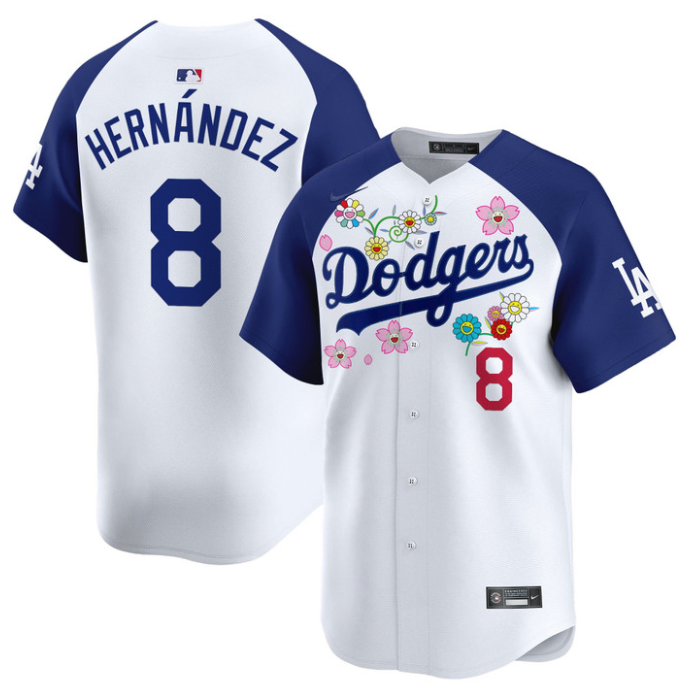Kike Hernandez Jersey #8 Dodgers x Takashi Murakami 2025 Vapor Limited Stitched