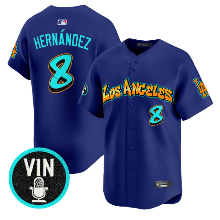 Kike Hernandez Jersey #8 Los Angeles Dodgers Graffiti Street Style