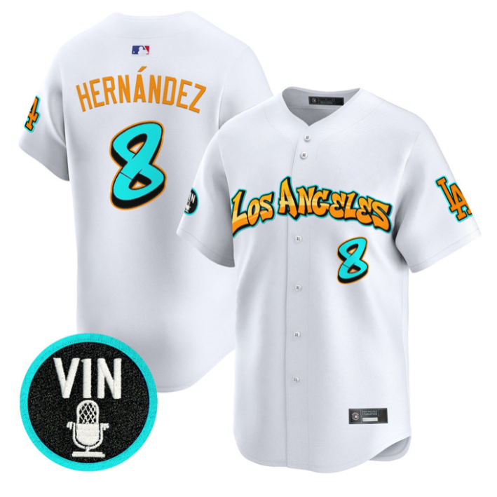 Kike Hernandez Jersey #8 Los Angeles Dodgers Graffiti Street Style