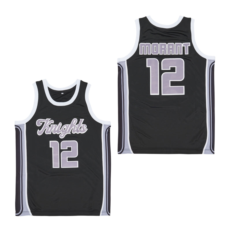 Knights #12 Ja Morant Movie Basketball Jersey Black