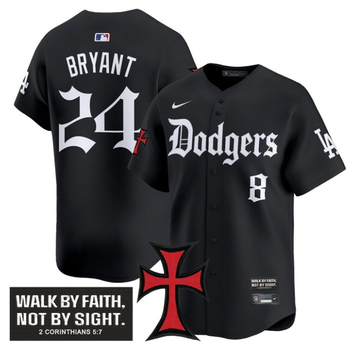 Kobe Bryant Jersey #24 Dodgers Faith Glory Edition Vapor Premier Limited Stitched
