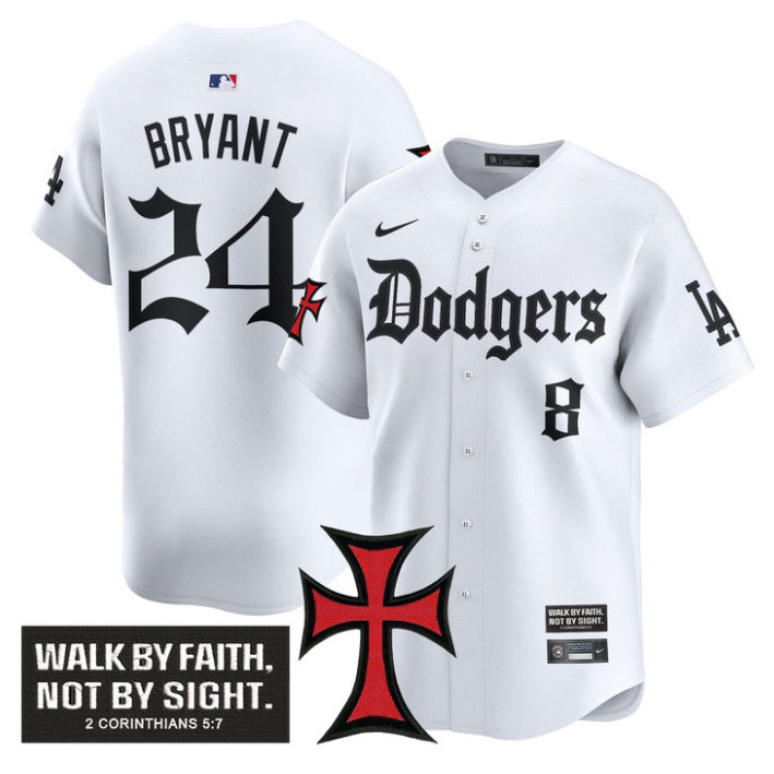 Kobe Bryant Jersey #24 Dodgers Faith Glory Edition Vapor Premier Limited Stitched