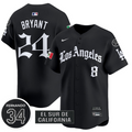 Kobe Bryant Jersey #24 Dodgers Mexico 2025 LA Gothic Style Patch Premier Limited Stitched