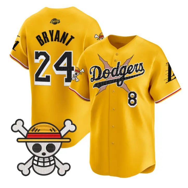 Kobe Bryant Jersey #24 Dodgers One Piece Mamba Premier Stitched