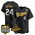 Kobe Bryant Jersey #8 Dodgers 2025 World Series Champions 250 USA Stitched