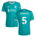 Konaté 5 Liverpool 2025-26 Third Match Jersey – Aqua