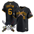 Konnor Griffin Jersey #6 Pittsburgh Pirates One Piece Zoro Patch Stitched