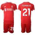 Kostas Tsimikas Jersey #21 Liverpool Red Home 2025-26 Soccer Suit