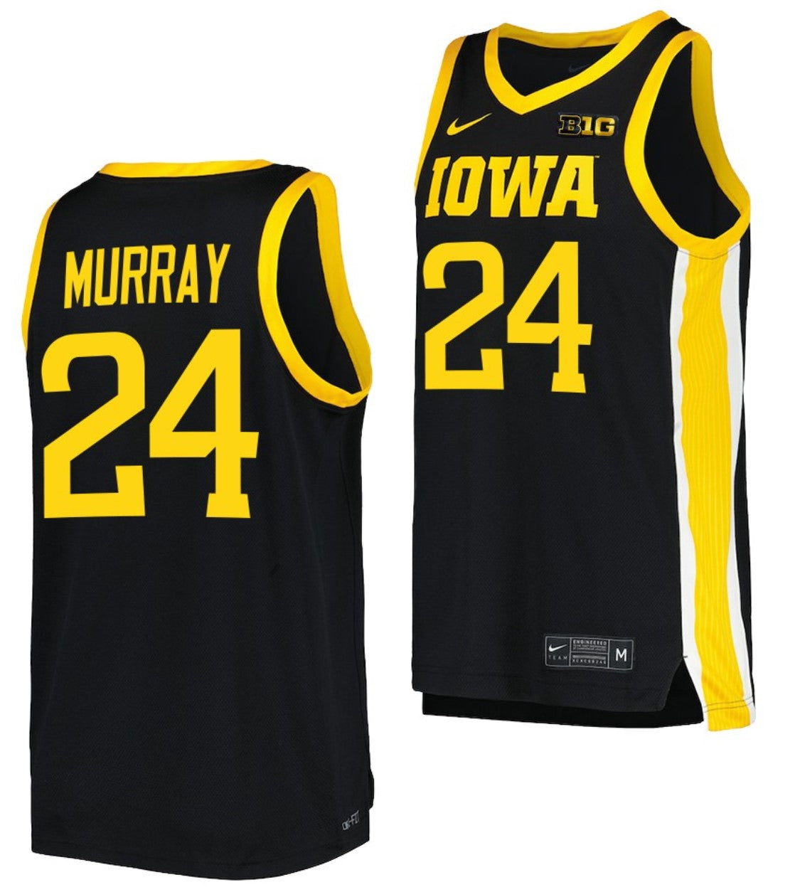 Kris Murray Jersey Iowa Hawkeyes College Basketball Black #24