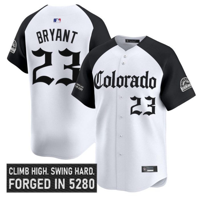 Kris Bryant Jersey #23 Colorado Rockies Gothic Mile High Shadows Edition