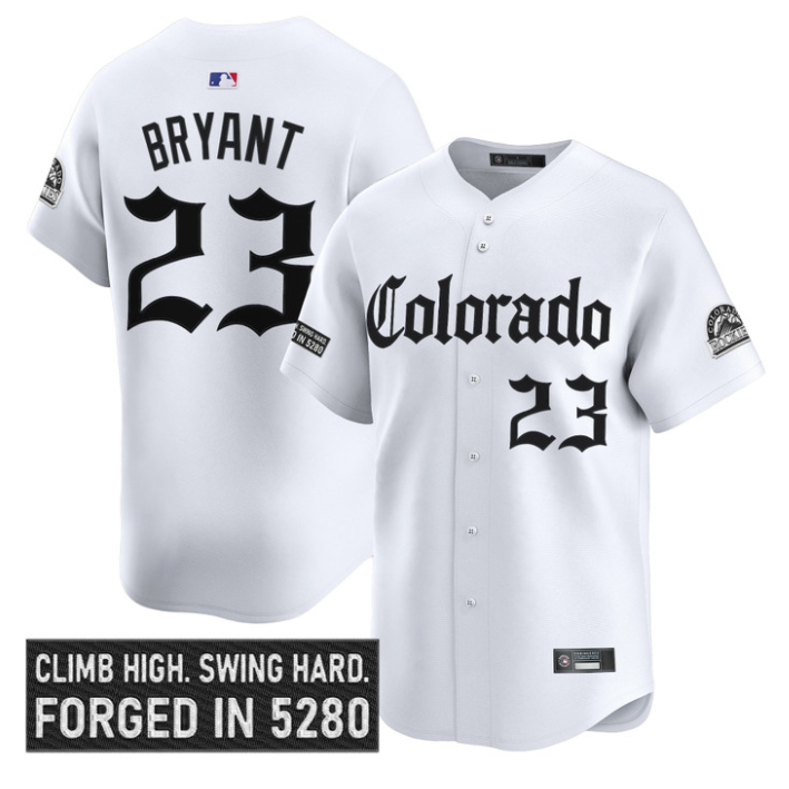 Kris Bryant Jersey #23 Colorado Rockies Gothic Mile High Shadows Edition