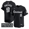 Kyle Manzardo Jersey #9 Cleveland Indians Gothic Iron Edition Stitched