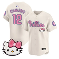 Kyle Schwarber Jersey #12 Philadelphia Phillies Hello Kitty Stitched