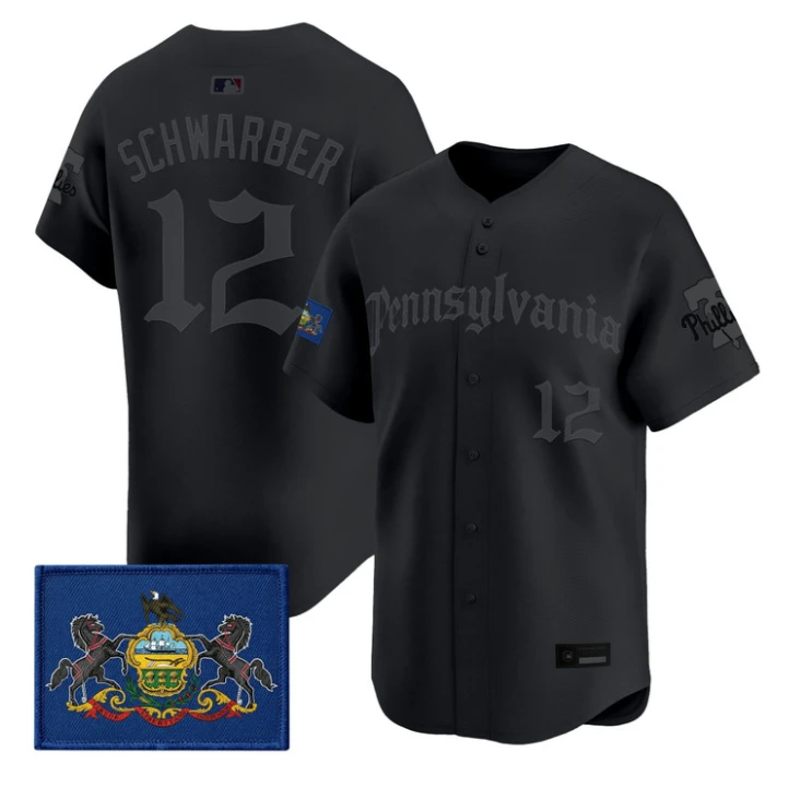 Kyle Schwarber Jersey #12 Phillies Pennsylvania Gothic Edition Stitched