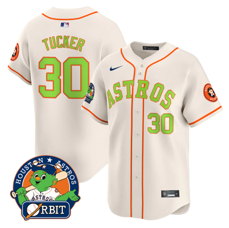 Kyle Tucker Jersey #30 Astros Orbit Patch Vapor Premier Limited V2 Stitched