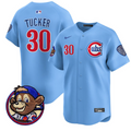 Kyle Tucker Jersey #30 Chicago Cubs Clark Patch Vapor Premier Limited Stitched