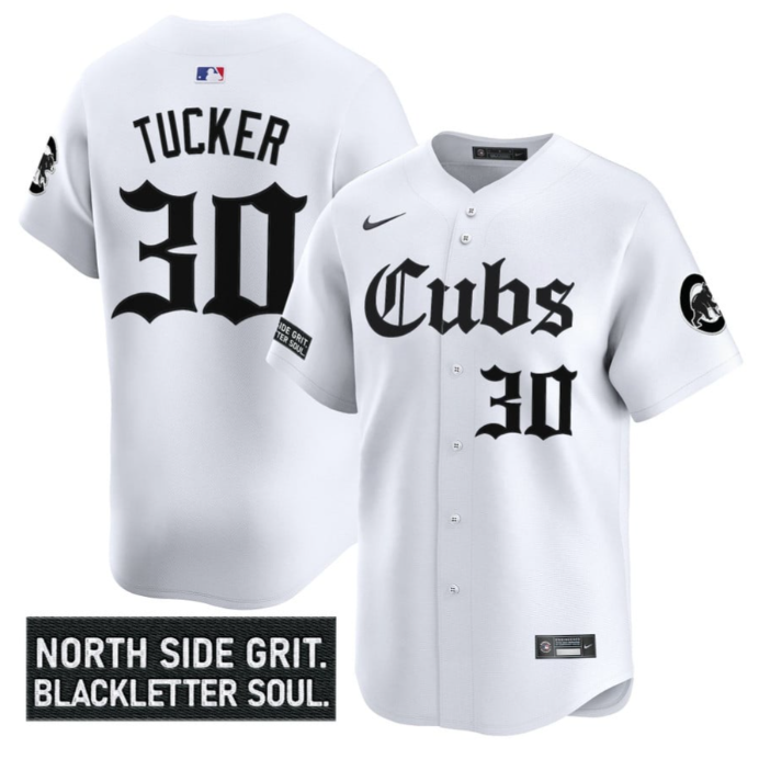 Kyle Tucker Jersey #30 Chicago Cubs Gothic North Side Edition Vapor Limited Stitched
