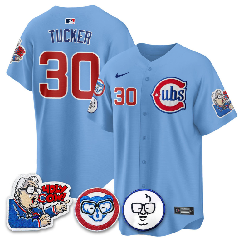 Kyle Tucker Jersey #30 Chicago Cubs Harry Caray Holy Cow Patch Premier Limited Stitched