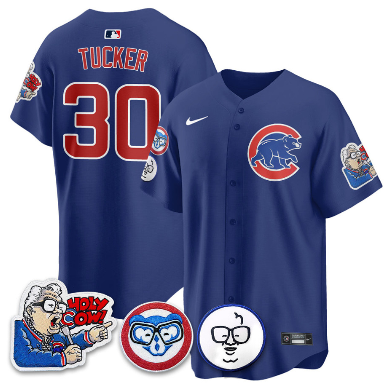 Kyle Tucker Jersey #30 Chicago Cubs Harry Caray Holy Cow Patch Premier Limited Stitched