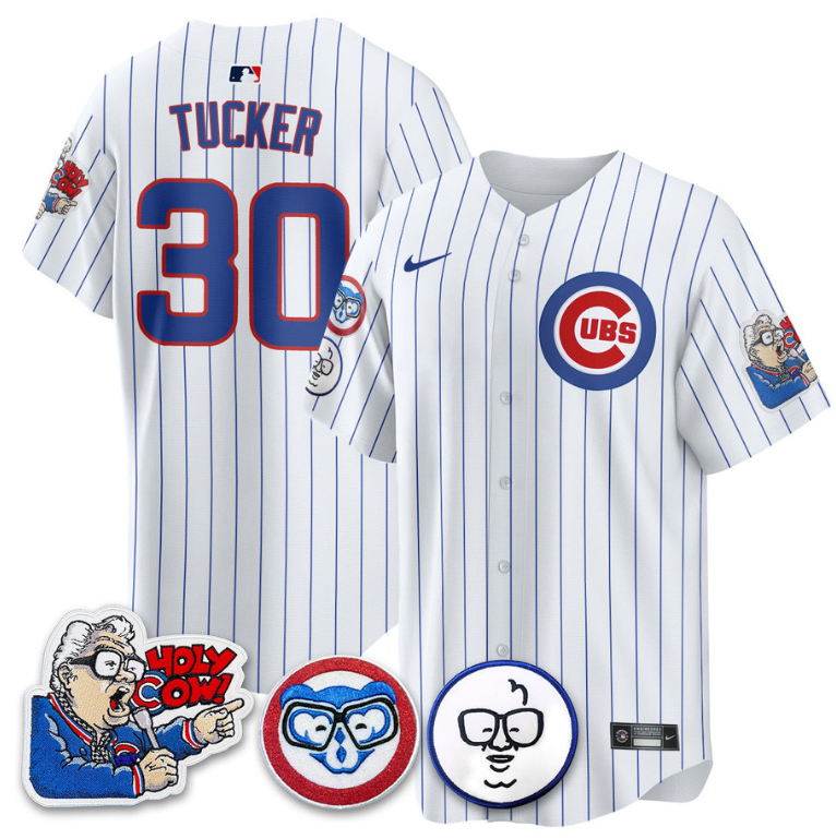 Kyle Tucker Jersey #30 Chicago Cubs Harry Caray Holy Cow Patch Premier Limited Stitched