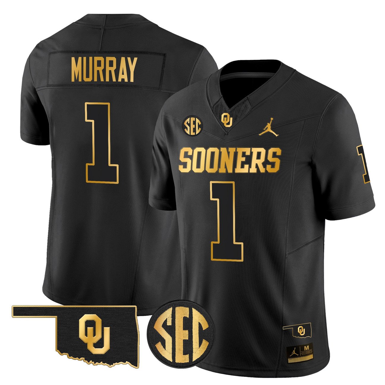 Kyler Murray Jersey #1 Oklahoma Sooners 2025 Gold Limited Stitched