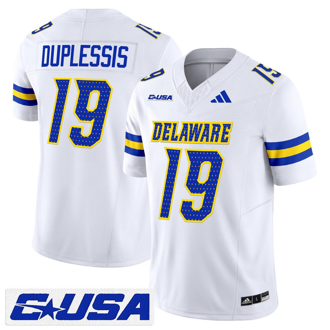 Kyre Duplessis Jersey #19 Delaware Blue Hens 2025 Vapor Limited Stitched