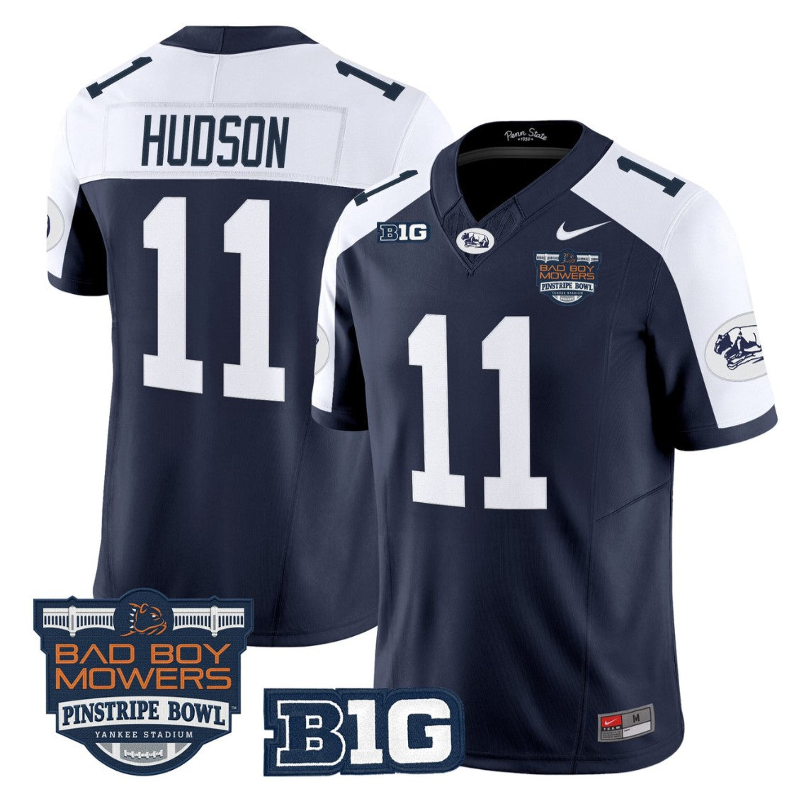 Kyron Hudson Jersey #11 Penn State Throwback Pinstripe Bowl Stitched