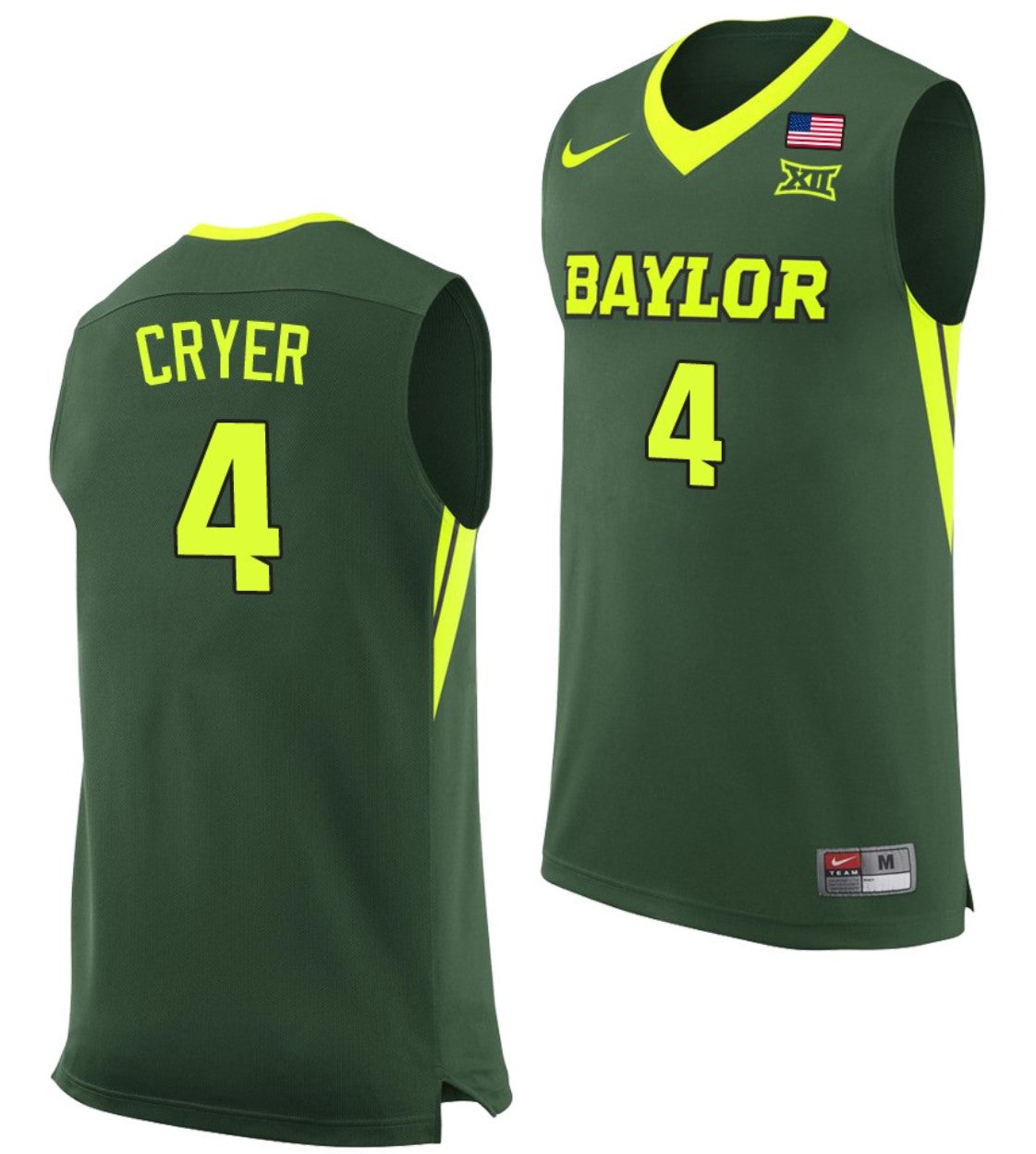 LJ Cryer Jersey Baylor Bears College Basketball #4