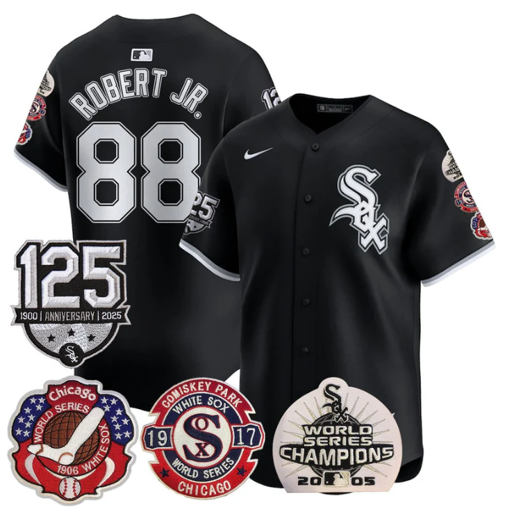 Luis Robert Jr Jersey #88 Chicago White Sox 125th Anniversary World Series Champions